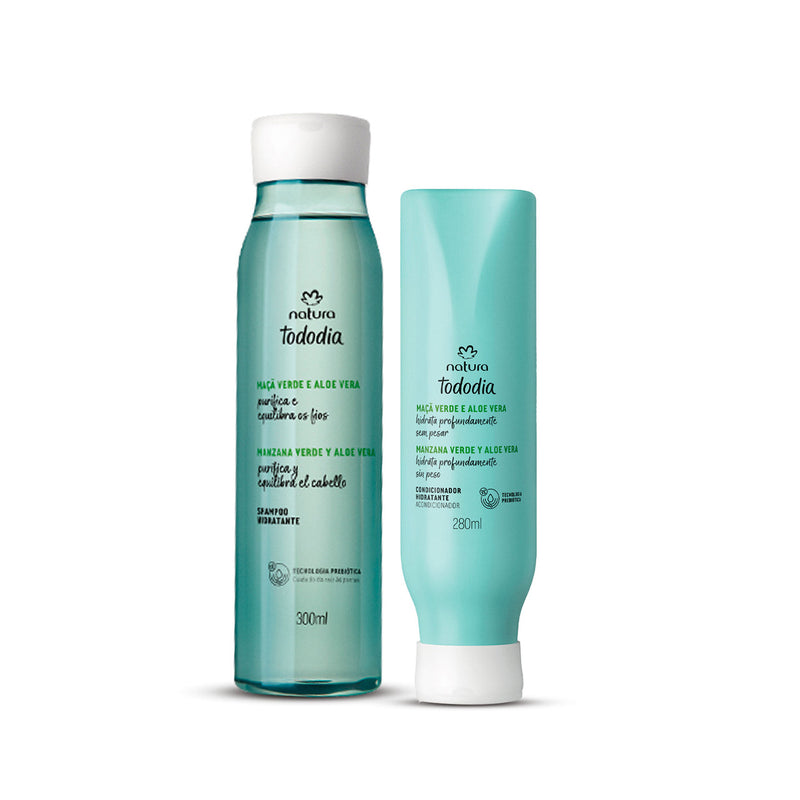 Natura Hydrating Kit Green Apple and Aloe Vera Shampoo and Conditioner.