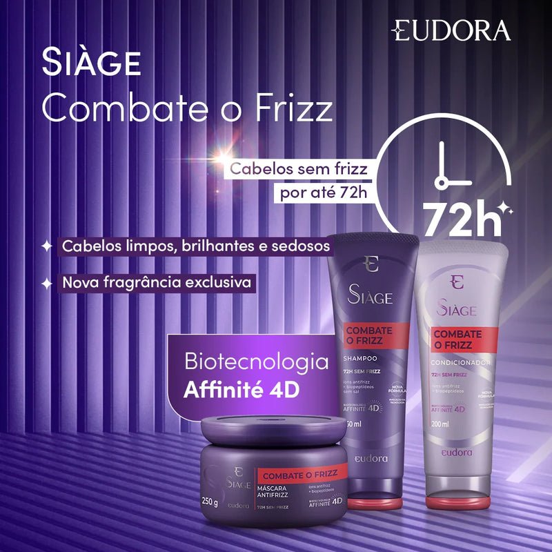 Eudora Siàge Anti-Frizz Kit Shampoo, Conditioner & Hair Mask for Smooth, Frizz-Free Hair