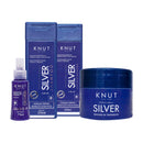 KNUT SILVER Kit: Shampoo 250ml + Conditioner 250ml + Mask 300g + Leave-in Spray 70 ml