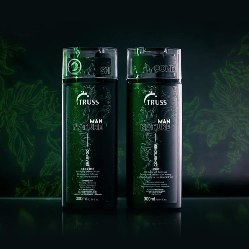 Truss Professional Shampoo Man Nature | Hair, beard and skin | Prevention of acne and folliculitis | Deep cleansing 300ml
