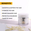 GK HAIR Global Keratin Deep Conditioner Masque 7.05 Fl Oz/200 g Máscara de tratamento de reparação intensa e hidratante para cabelos secos, danificados, coloridos e com frizz Fórmula de restauração com óleos de sementes de Jojoba