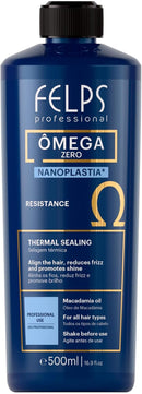 Felps Omega Zero Nanoplastia Resistance Progressive Brush Brazilian Keratin Heir Treatment 500ml/16.9 fl.oz.