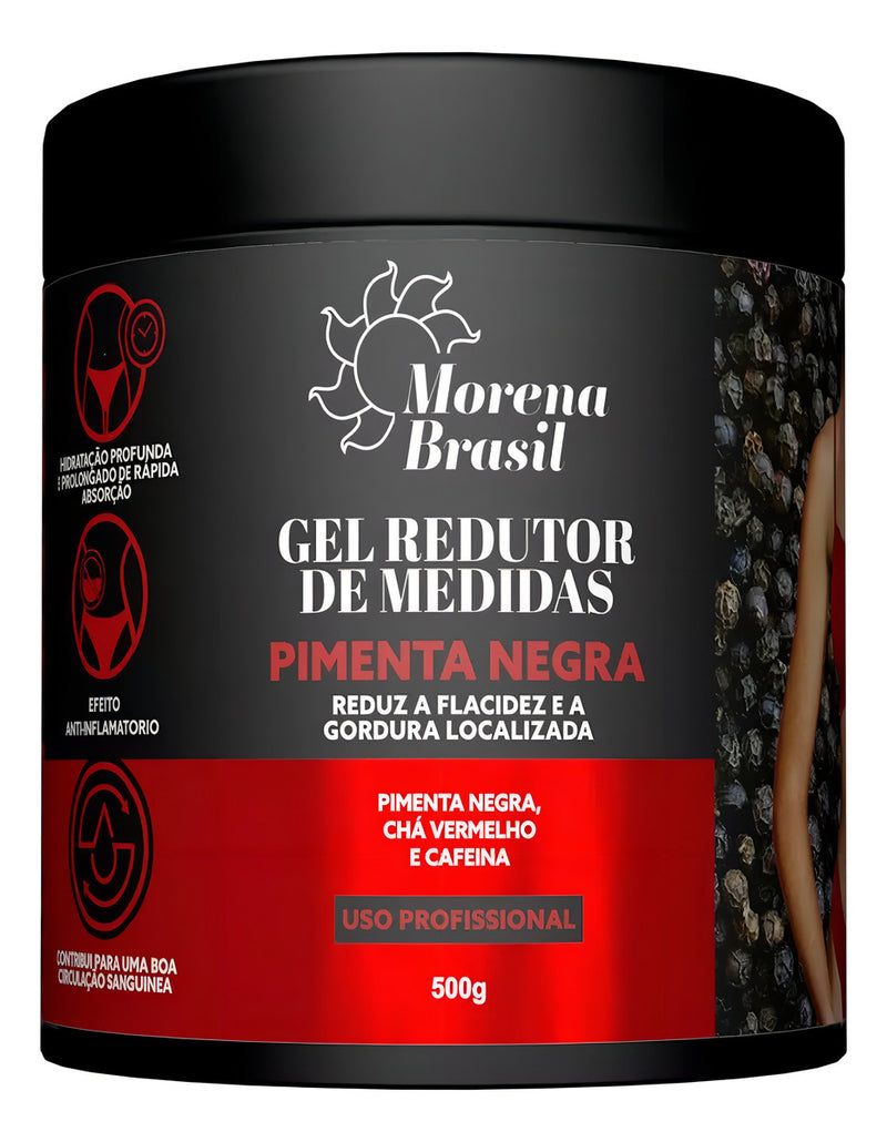 Black Pepper Massage Gel for Reducing Measurements Morena Brasil