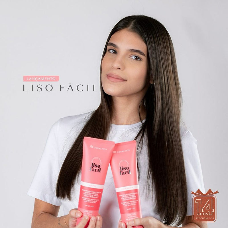 Fit Cosmetics Liso Facil Easy Straightening Kit Post-Chemical Treatment, Smoothing Effect, Balances Charges, Hydrating, Home Care