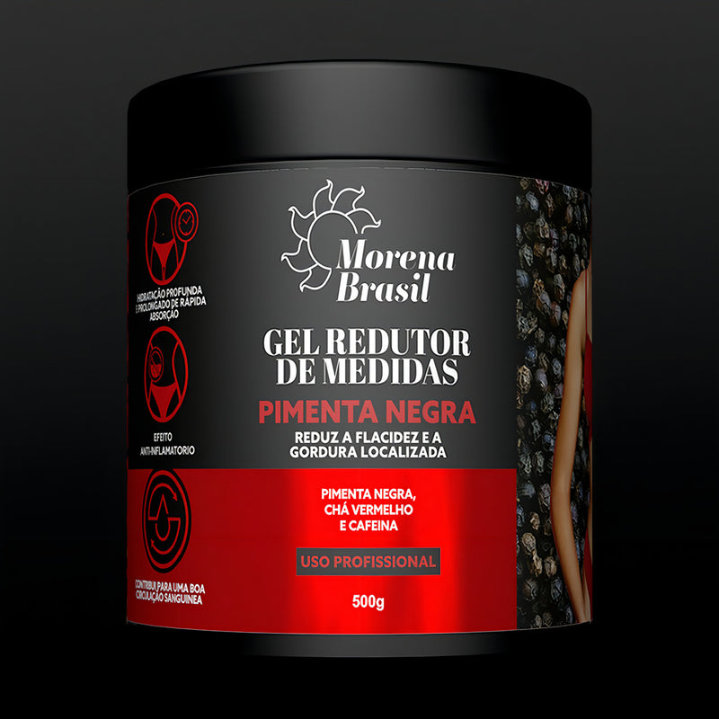 Black Pepper Massage Gel for Reducing Measurements Morena Brasil