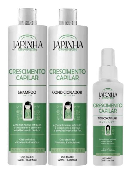 Japinha Shampoo and Conditioner Kit + Hair Growth Tonic