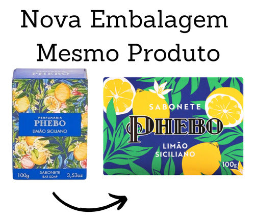 Phebo Sicilian Lemon Soap Bar 100g Kit 12 Units