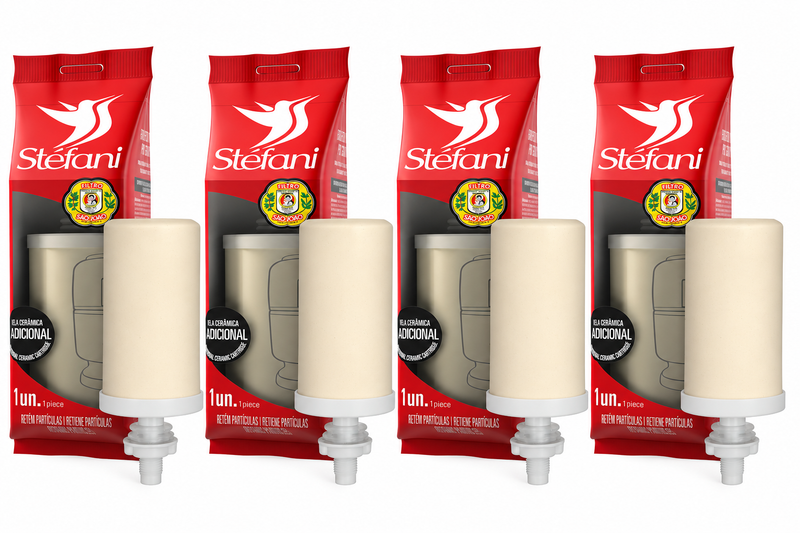 4x Stéfani São João Traditional Ceramic Candle for Clay Water Filters