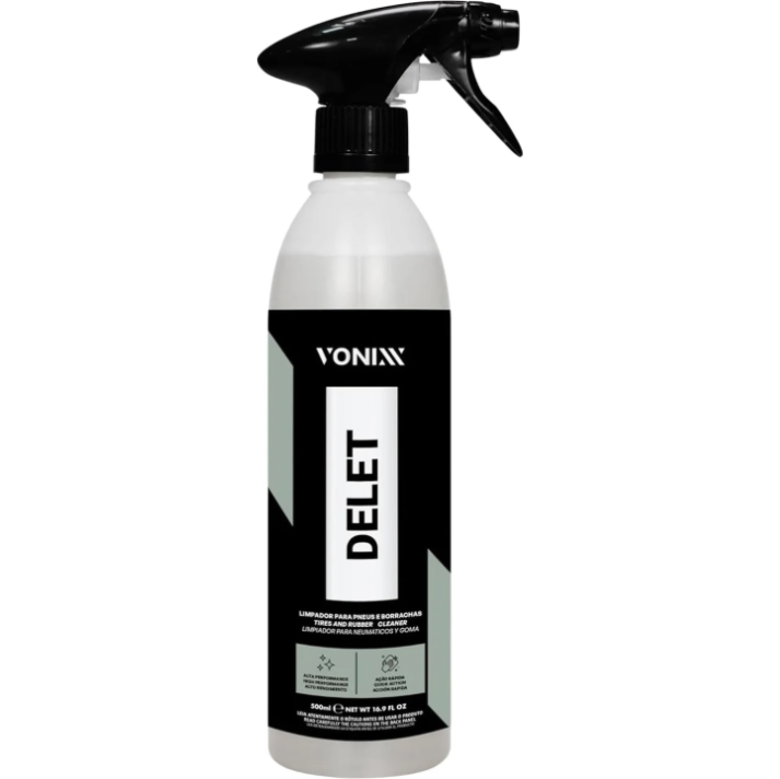 Vonixx Delet Tire & Rubber Cleaner – High-Performance Formula 500 ml (16.9 fl oz)