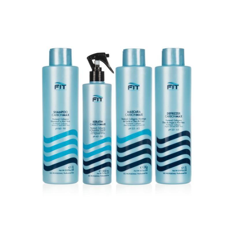 Fit Cosmetics Carbomax Kit Complete Hair Treatment: Shampoo, Mask, Defrizzer & Keratin