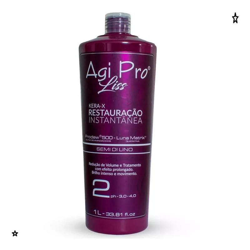 Agi Pro Liss Kera-X Semi Di Lino Prodew 500 3X1000ml/33.8 flo.oz. + Mask BTX Capilar 1Kg - BuyBrazil