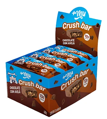 + Mu Crushbar - Chocolate with hazelnut - Box of 12 units - 480g