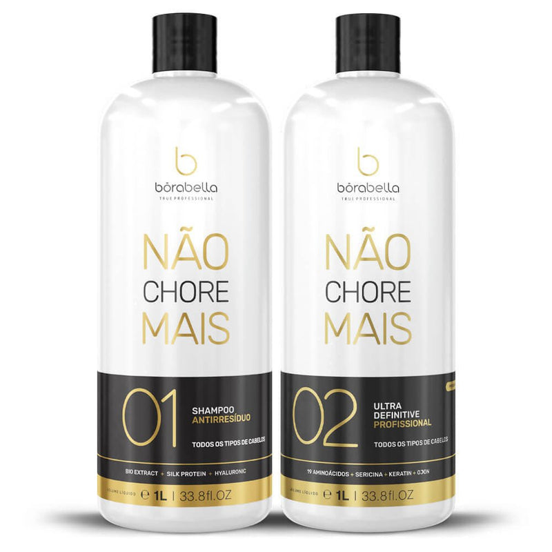 Borabella Nao Chore Mais / Not Cry More Brazilian Keratin Treatment 2X1000ml/33.8 fl.oz.