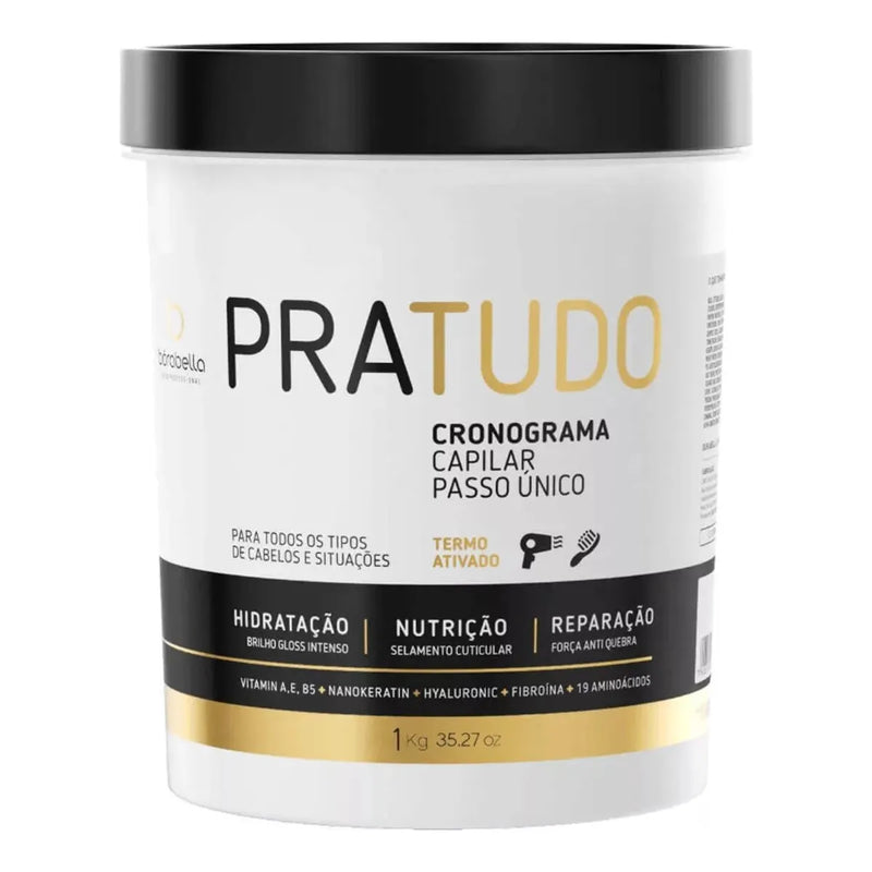 Borabella Pra Tudo Mask 25 active ingredients Unique Hair Schedule 1Kg/35.02 oz.
