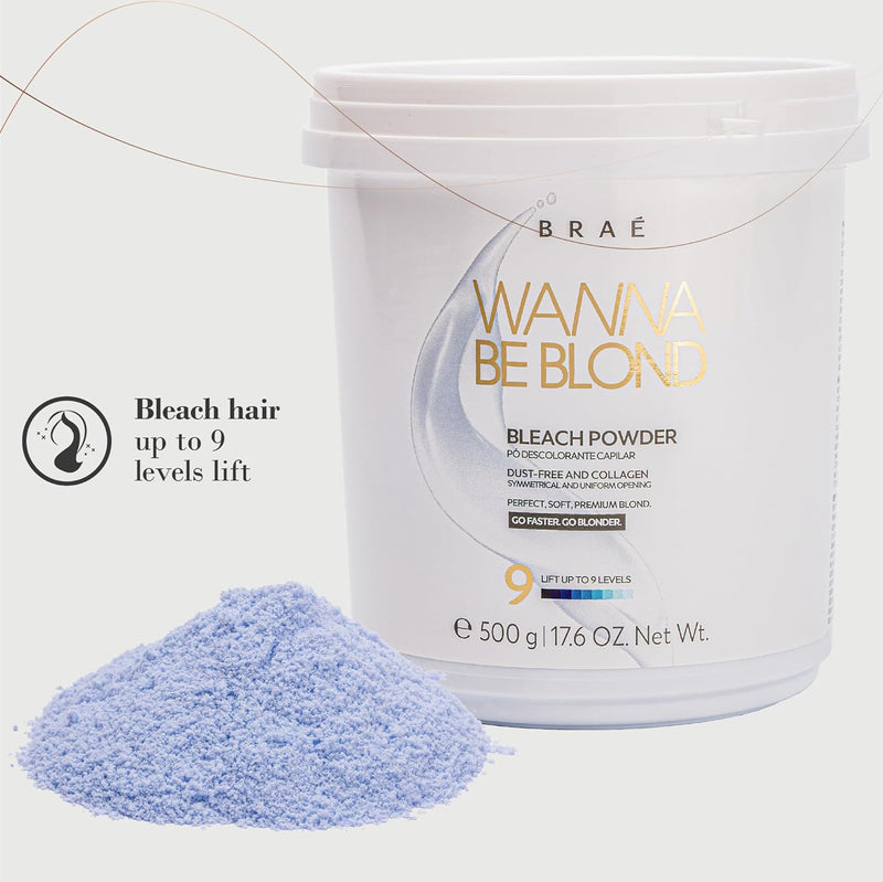 Brae Wanna Be Blond Bleach Powder 500g/17.6 oz and OX Vol 900ml/30.43 fl.oz.