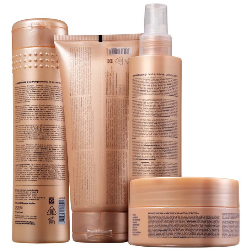 Cadiveu Blonde Reconstructor Home Care Kit (4 products)