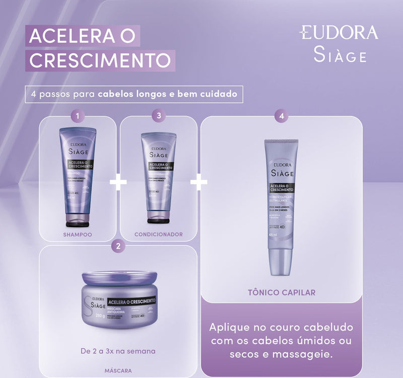 Eudora Siàge Combo Accelerates Growth: Shampoo 250ml + Conditioner 200ml + Hair Mask 250g