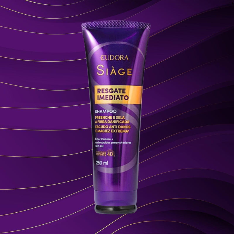 Siàge Resgate Imediato Combo: Shampoo 250ml + Conditioner 200ml + Hair Mask 250g