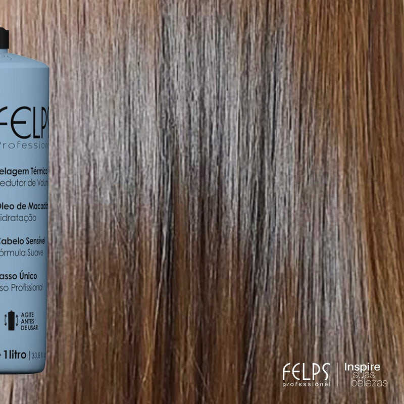 Felps Omega Zero Unique Sensitive Progressive Brush Brazilian Keratin Heir Treatment 1000ml/33.8 fl.oz.