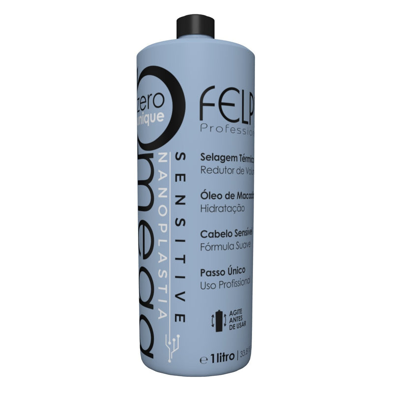 Felps Omega Zero Unique Sensitive Progressive Brush Brazilian Keratin Heir Treatment 1000ml/33.8 fl.oz.