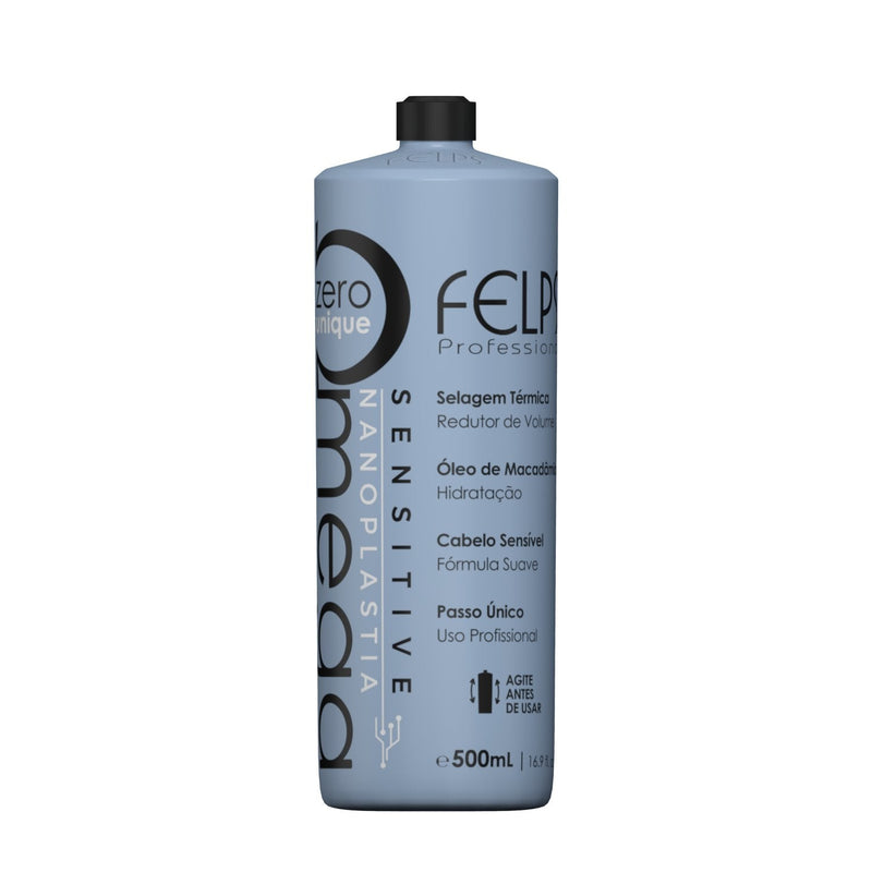 Felps Omega Zero Unique Sensitive Progressive Brush Brazilian Keratin Heir Treatment 500ml/16.9 fl.oz.