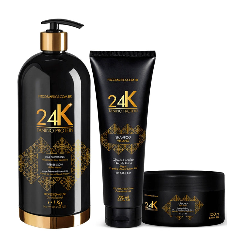 Fit Cosmetics 24k Tanino Protein Vegan Smoothing Full Kit