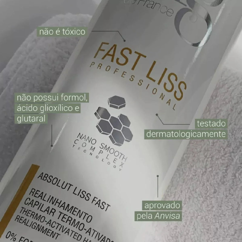NG de France Vegan Hair Straightening Without Formaldehyde Fast Liss Reducer 1000ml/33.8 fl.oz.