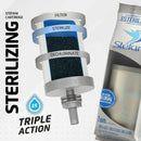 Stefani Sterilizing Ceramic Water Filter Cartridge Set – Triple Action Filtration with Activated Carbon & Silver (4 Pack)