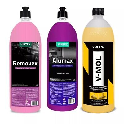 Vonixx Car Wheel Maintenance Kit – Alumax, Removex & V-Mol Cleaners 3×1.5L