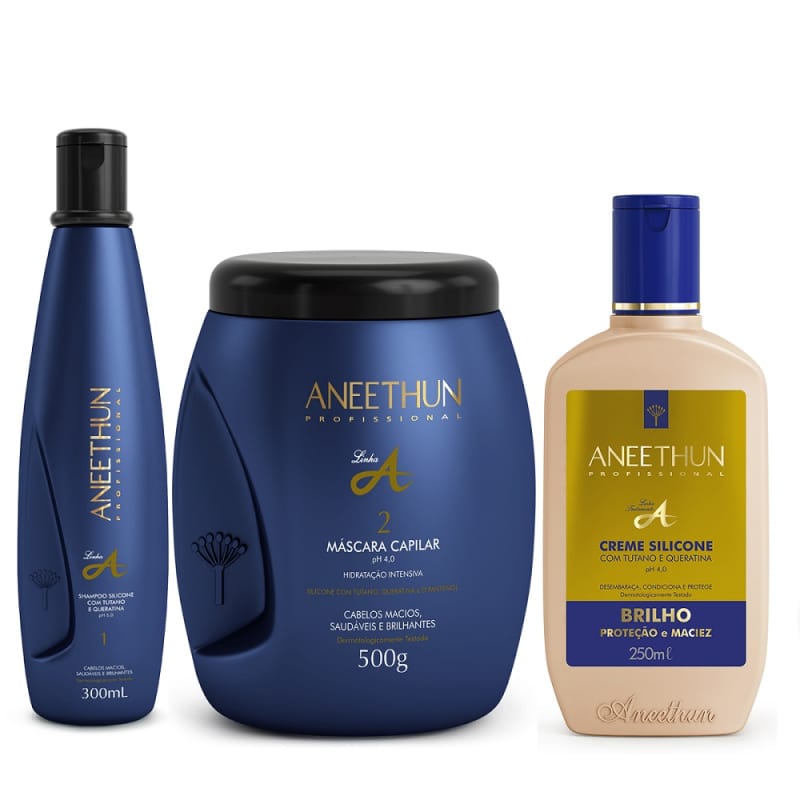 Aneethun Line A Trio: Shampoo + Mask + Silicone
